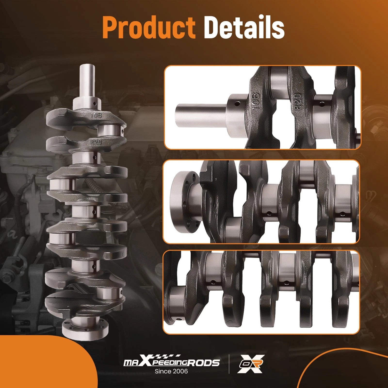 Crankshaft & Rods & Bearings Kit for Hyundai Sonata, Kia Optima (2011–2019)