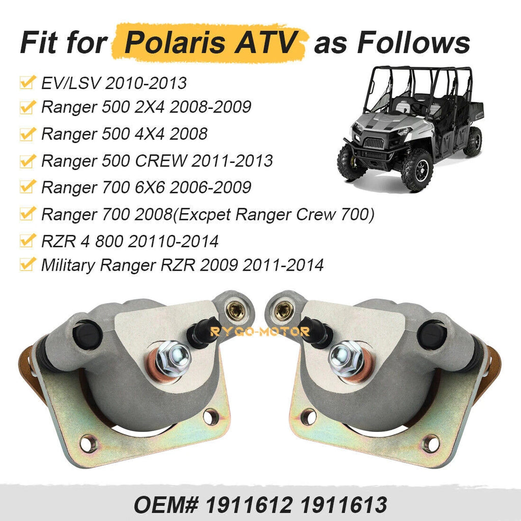 Rear Brake Calipers for Polaris Ranger 500 700 2x4 4x4 6x6 EV (2000–2023)