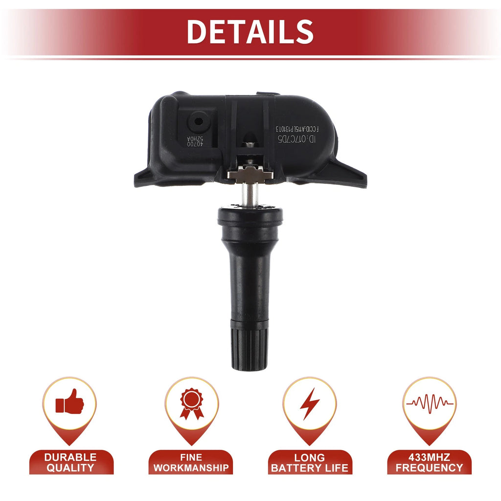 Tire Pressure Sensor for Nissan Versa (2020–2021) 433MHz No.407005ZH0A