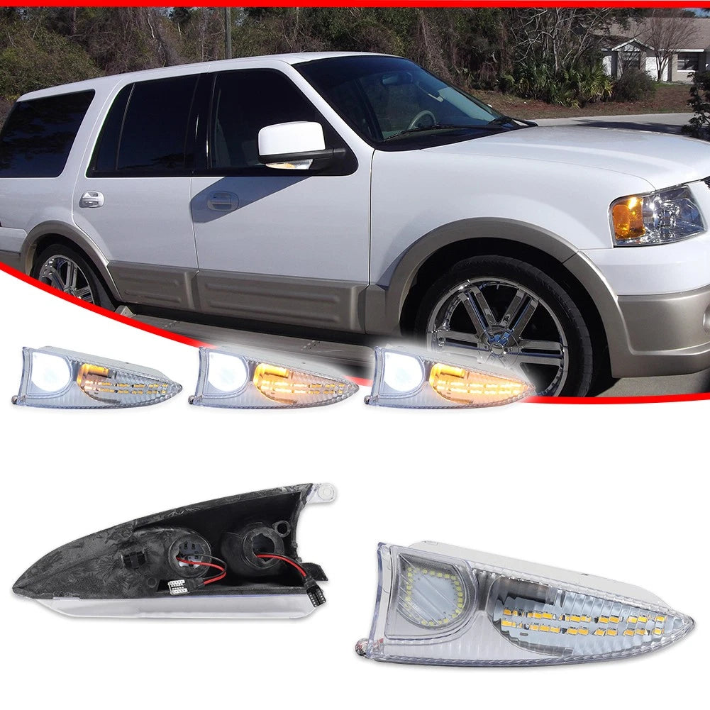 Dynamic LED Mirror Turn Signal Puddle Lights for Ford Expedition Navigator (2003–2006)