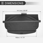 Retractable Cargo Cover for Honda CR-V 2007-2011 Black Carbon Fiber