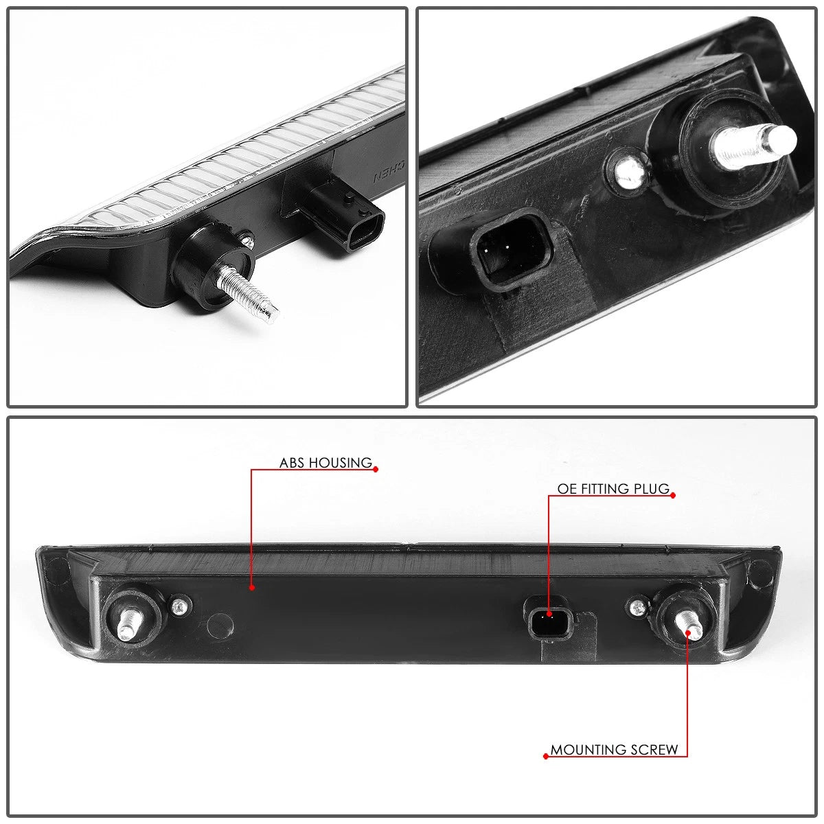 LED Hi-Mount 3rd Tail Brake Light for Nissan Rogue (2014–2019) Chrome