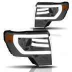 Amber LED Sequential U-Halo Projector Headlights for BMW 3-Series E90 (2009–2012)