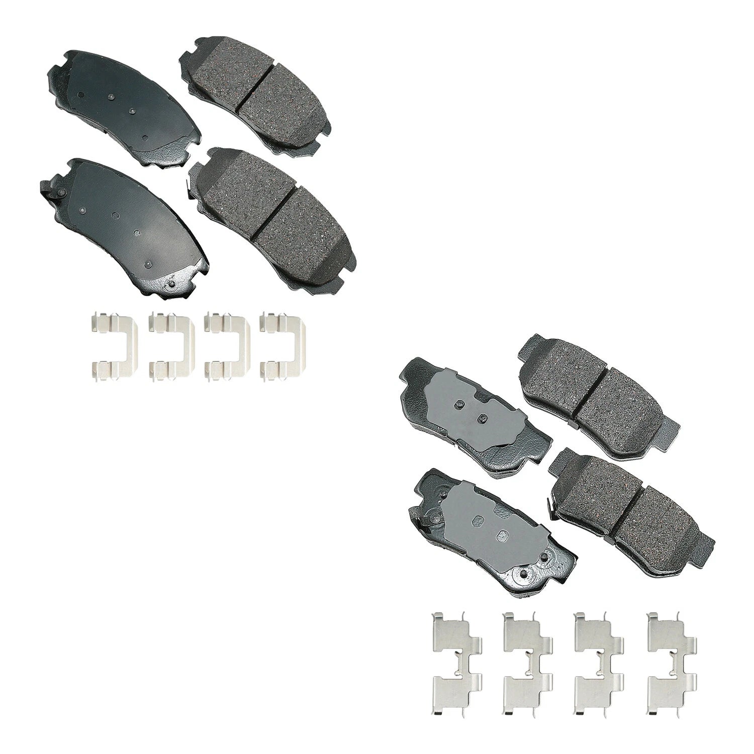 Set of 4 Akebono ProACT Ceramic Disc Brake Pads for Elantra Tucson Optima