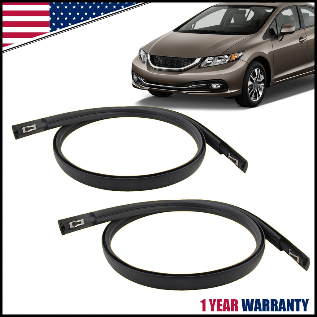 Set of 2 Black Roof Trim Molding Kit for Honda Civic Sedan (2012–2015)