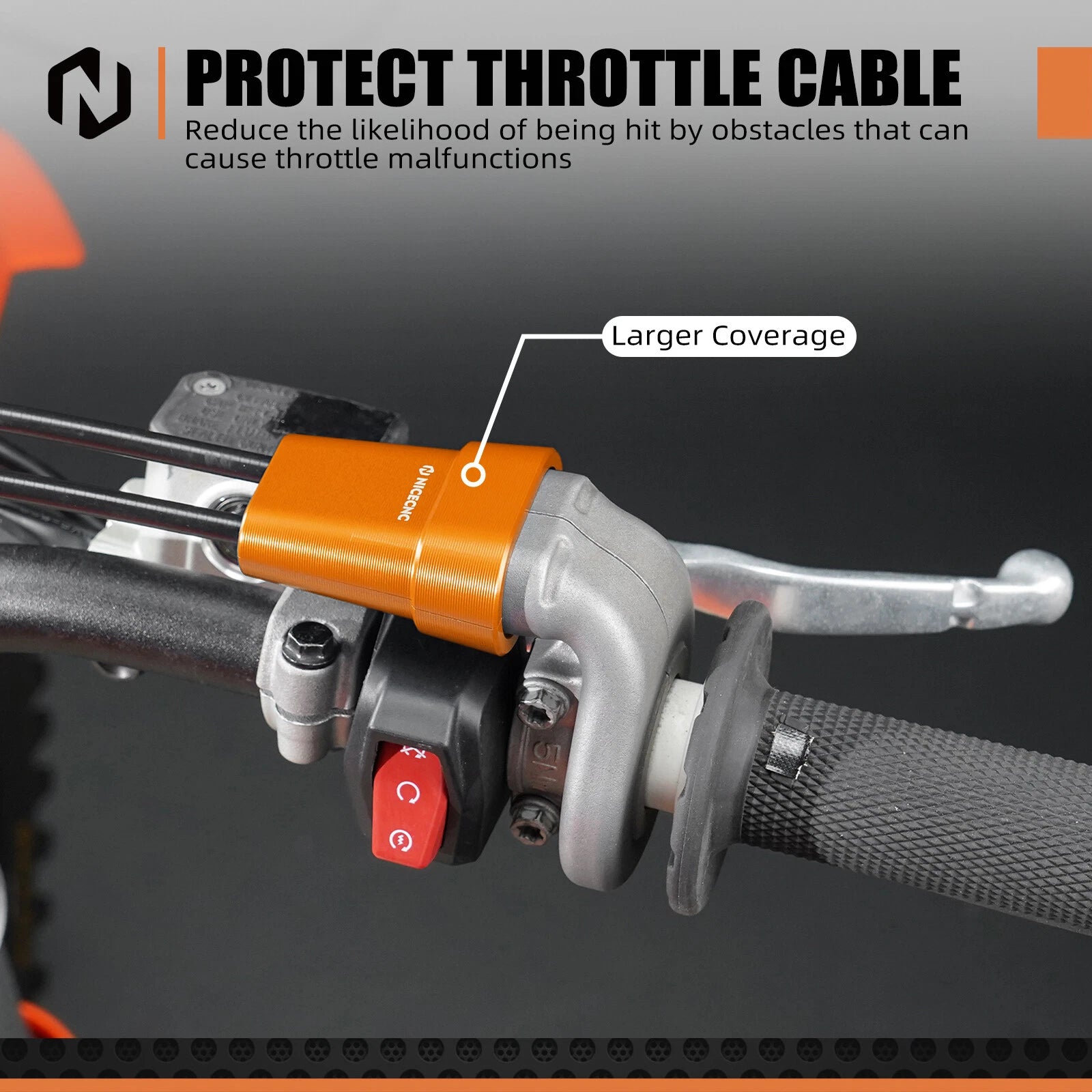 Throttle Cable Guard for KTM 150-450 XC SX EXC F XCW XCF-W XWF (2024–2025)