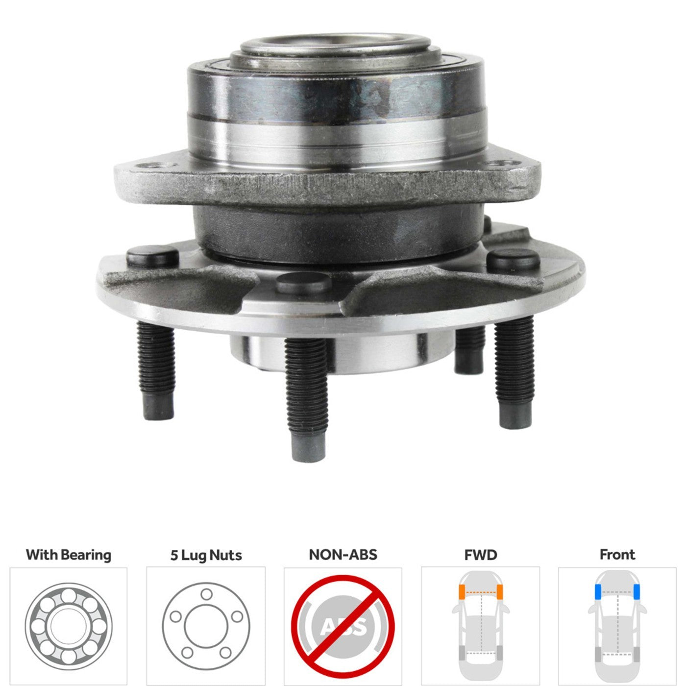 Wheel Hubs for Saturn Vue (2002–2007) Front Left & Right with Bearing FWD