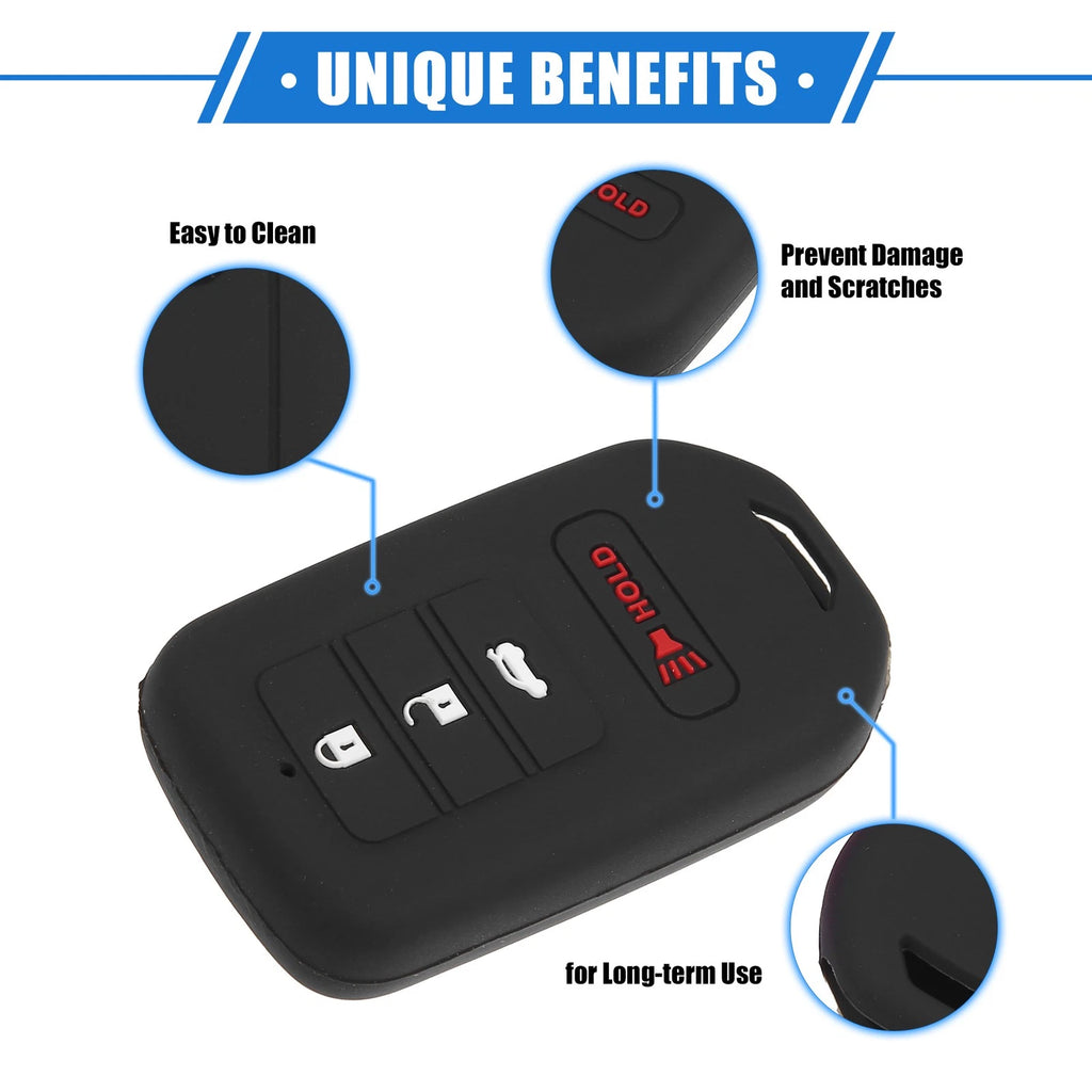 2X Smart Remote Key Shell for Honda Accord (2019–2021) - 4 Button Black