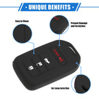 2X Smart Remote Key Shell for Honda Accord (2019–2021) - 4 Button Black