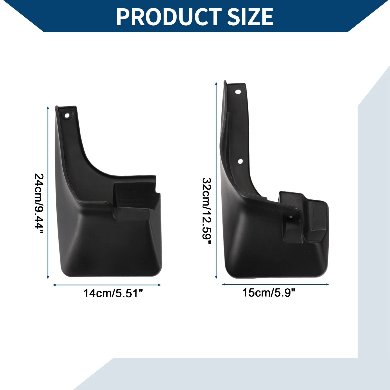 Set of 4 Mud Flaps Splash Guards for Toyota Vios (2014–2017)