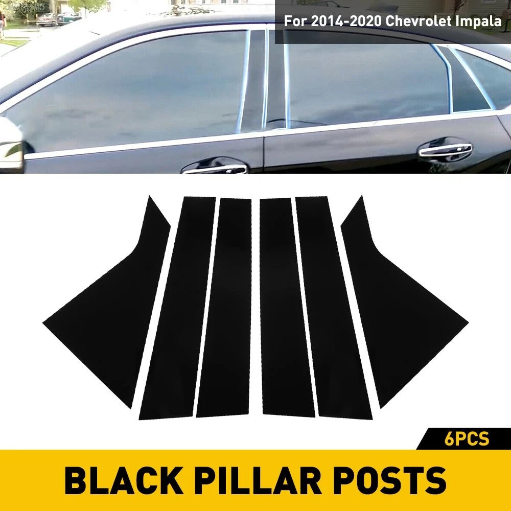 6X Pillar Post Trim Covers for Chevrolet Impala (2014–2020) EXV