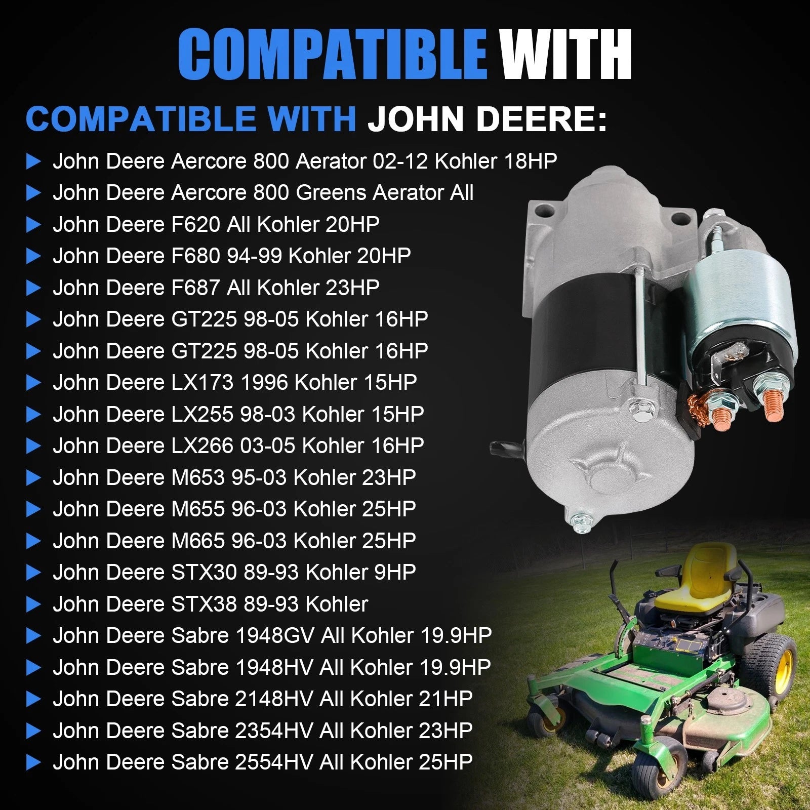 Starter Motor for Cub Cadet Kohler