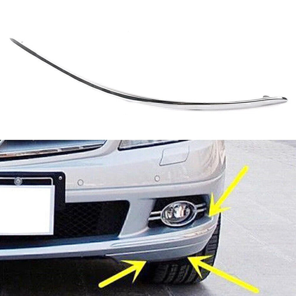 Avantgarde Front Bumper Chrome Trim Left for Mercedes C-Class W204 (2007–2010)