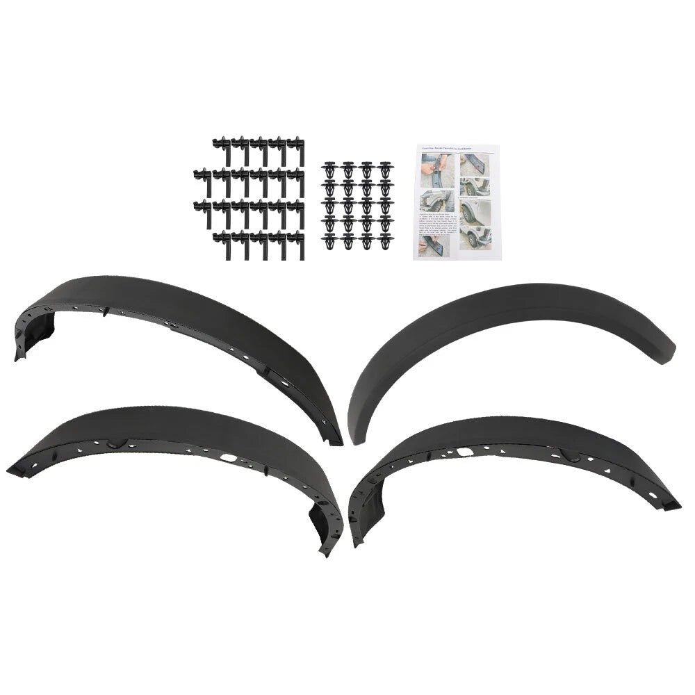 Set of 4 Wide Black Wheel Lip Fender Flares for Ford Bronco (2021–2024)