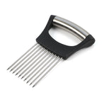 Stainless Steel Onion Slicer for Quick Vegetable & Meat Tenderizing