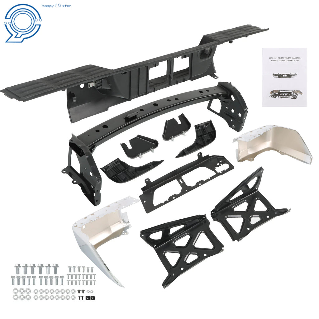 Steel Chrome Rear Step Bumper for Toyota Tundra (2014–2021)