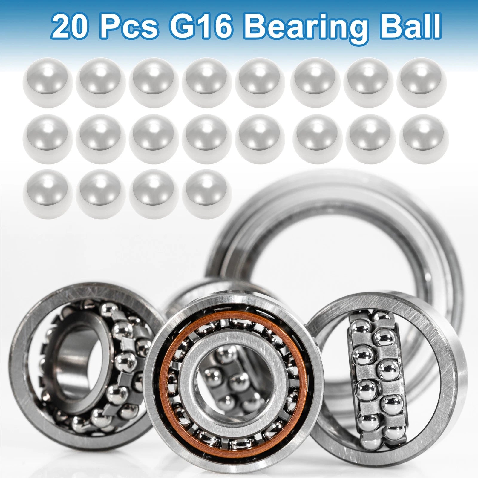 20 Pcs 11.1mm Precision Ball Bearings for G16