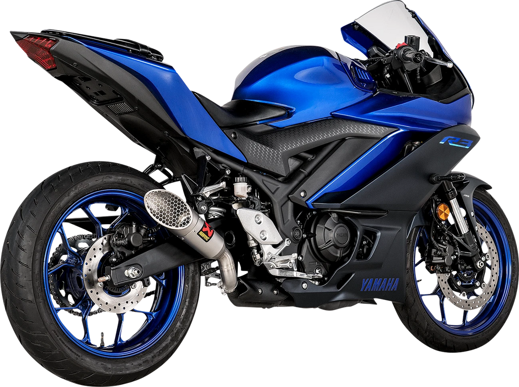 Akrapovic Slip-On Line Muffler for Yamaha YZF-R1 (2015–2019) - Titanium End Cap S-Y3SO6-IVOSS