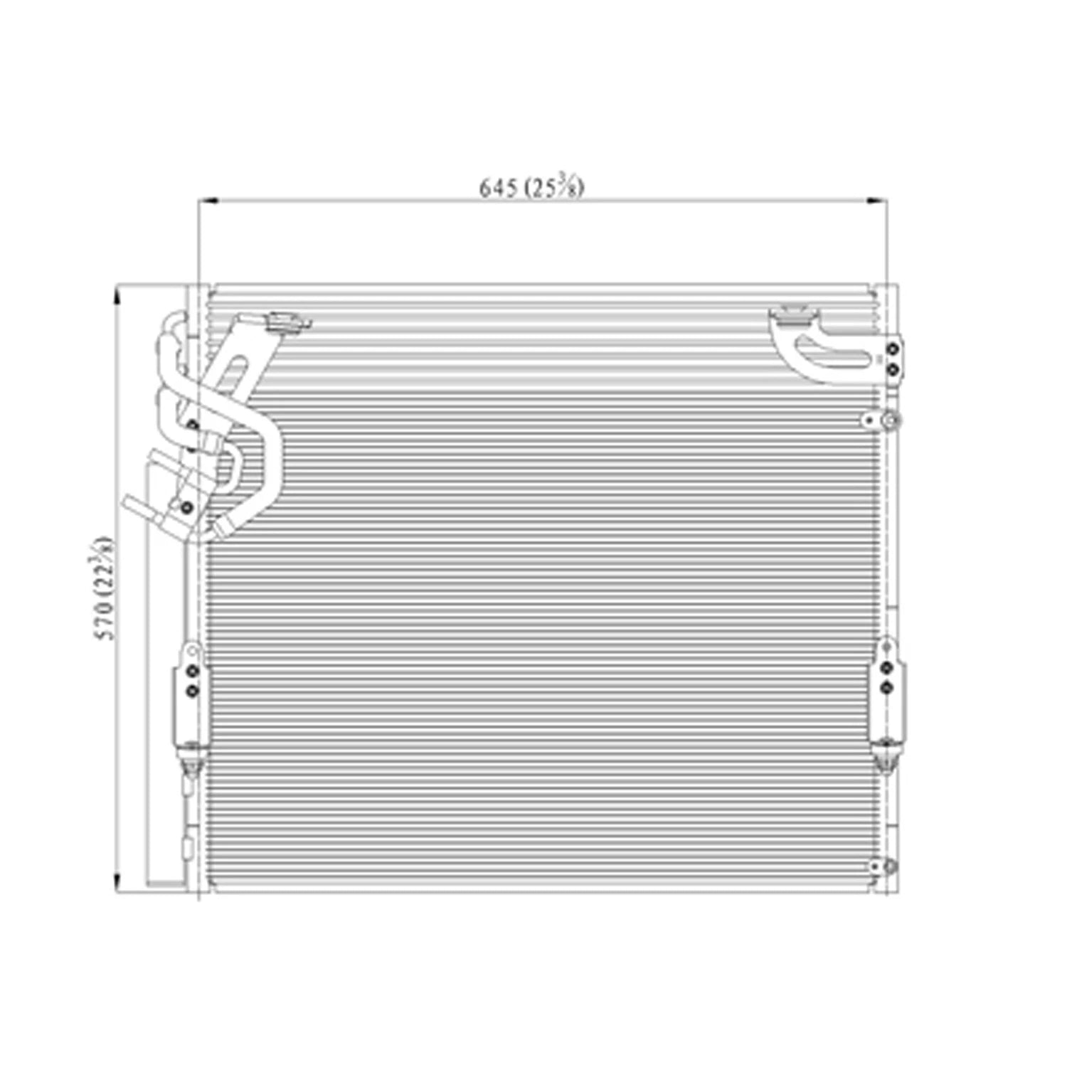 Replacement Condenser w/Built-In Trans Oil Cooler (See compatibility Chart)