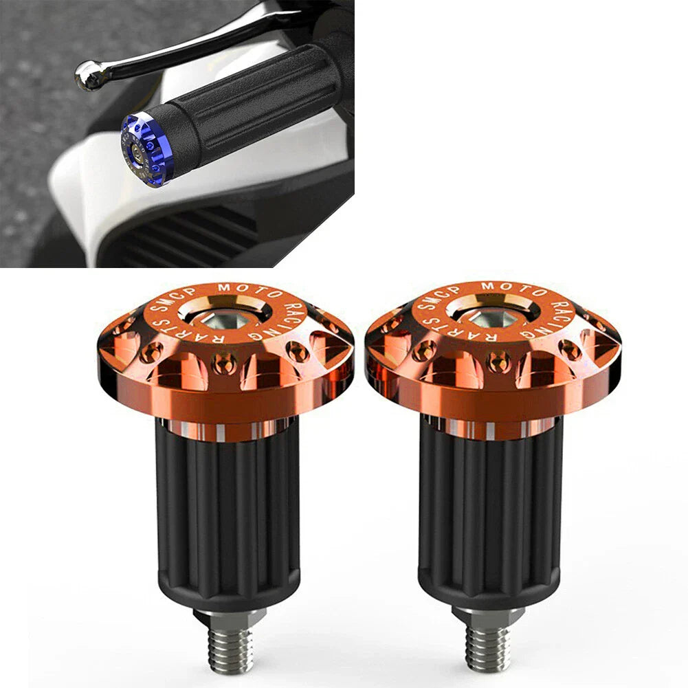 7/8" Motorcycle Dirt Bike Handlebar Grip End Cap Plug Slider - Orange