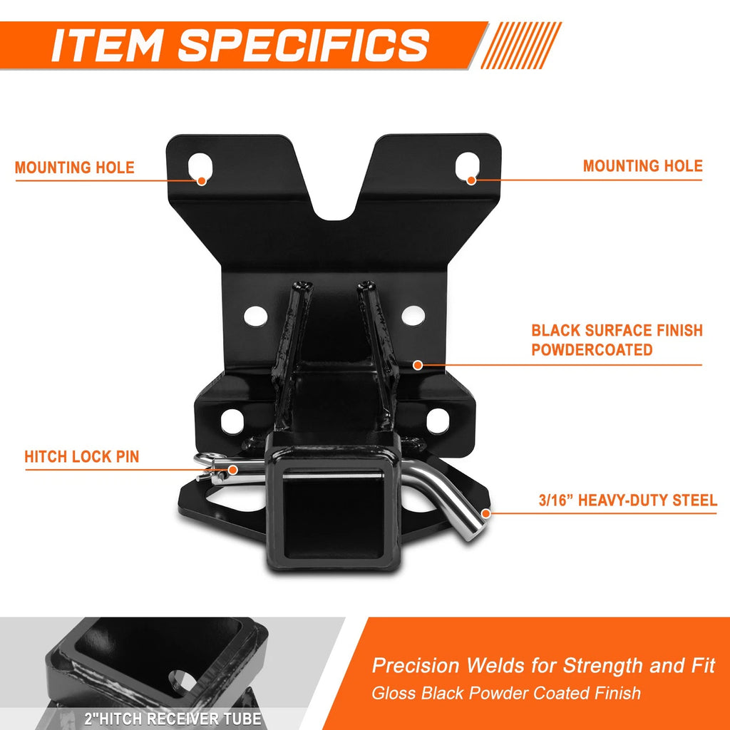 Heavy-Duty Steel 2" Tow Receiver Trailer Hitch for Can-Am Maverick X3 (2017–2023)