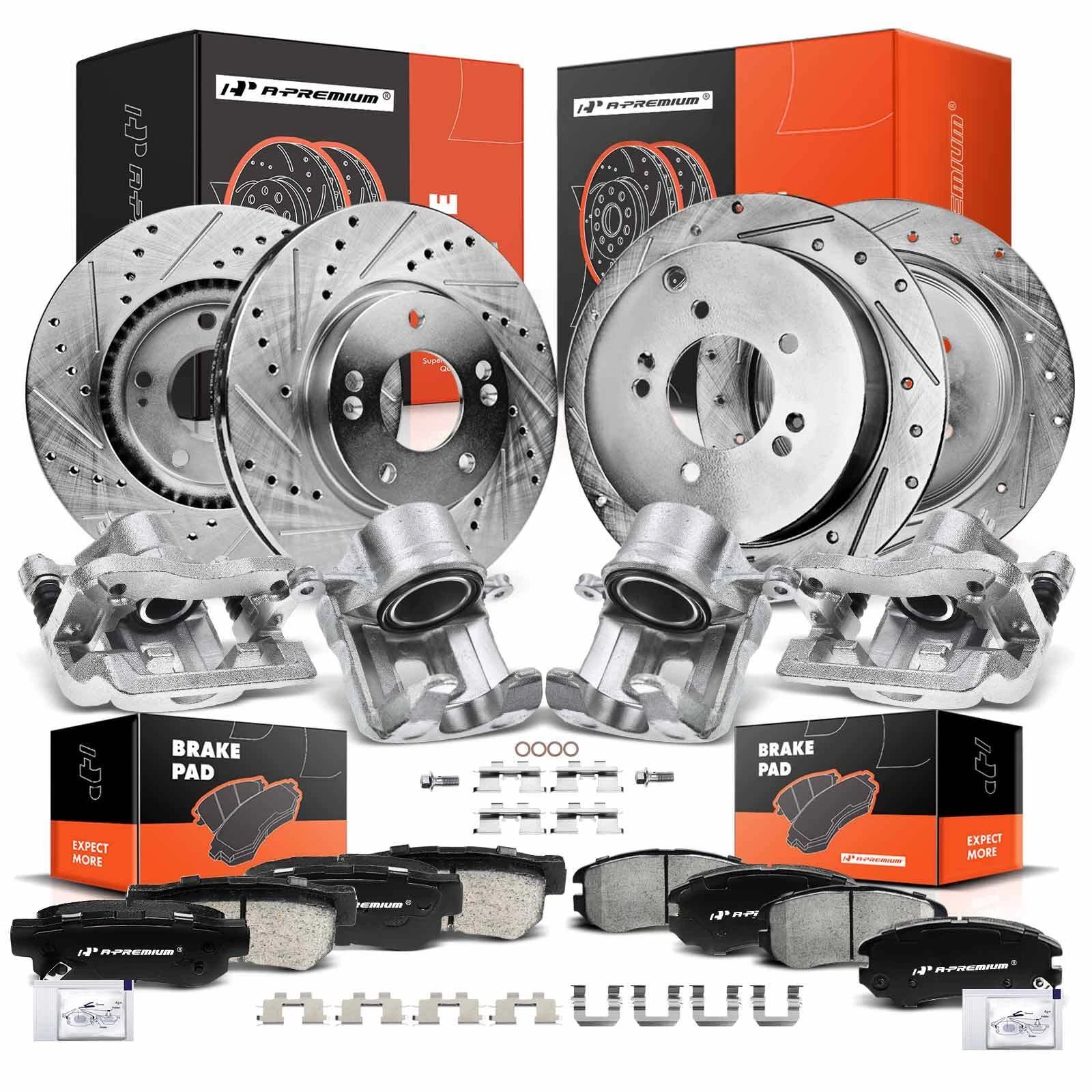 Drilled Rotors & Brake Pads Set for Hyundai Tucson 