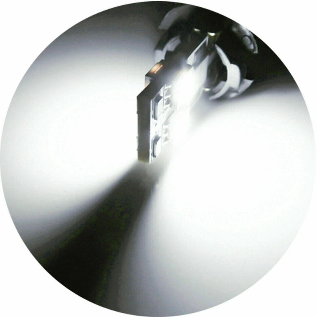 No Error White LED T10 168W Bulbs for Interior Dome Map Trunk (-)