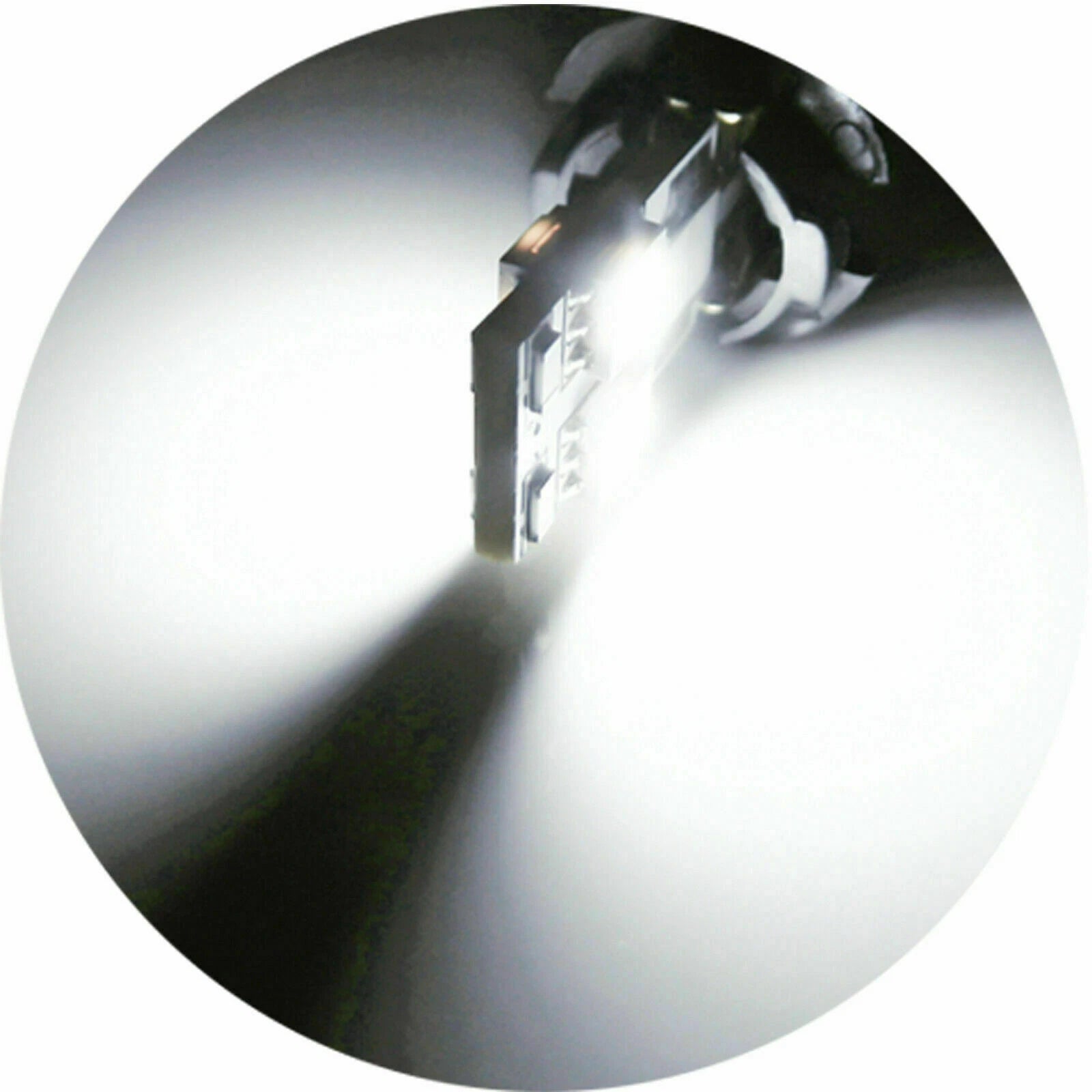 No Error White LED T10 168W Bulbs for Interior Dome Map Trunk (-)