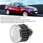 2Pcs Mini Air Intake Filter for Turbo Vent Crankcase Valve Cover