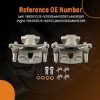 Rear Brake Calipers Pair for Mitsubishi Endeavor (2004–2008, 2010–2011)