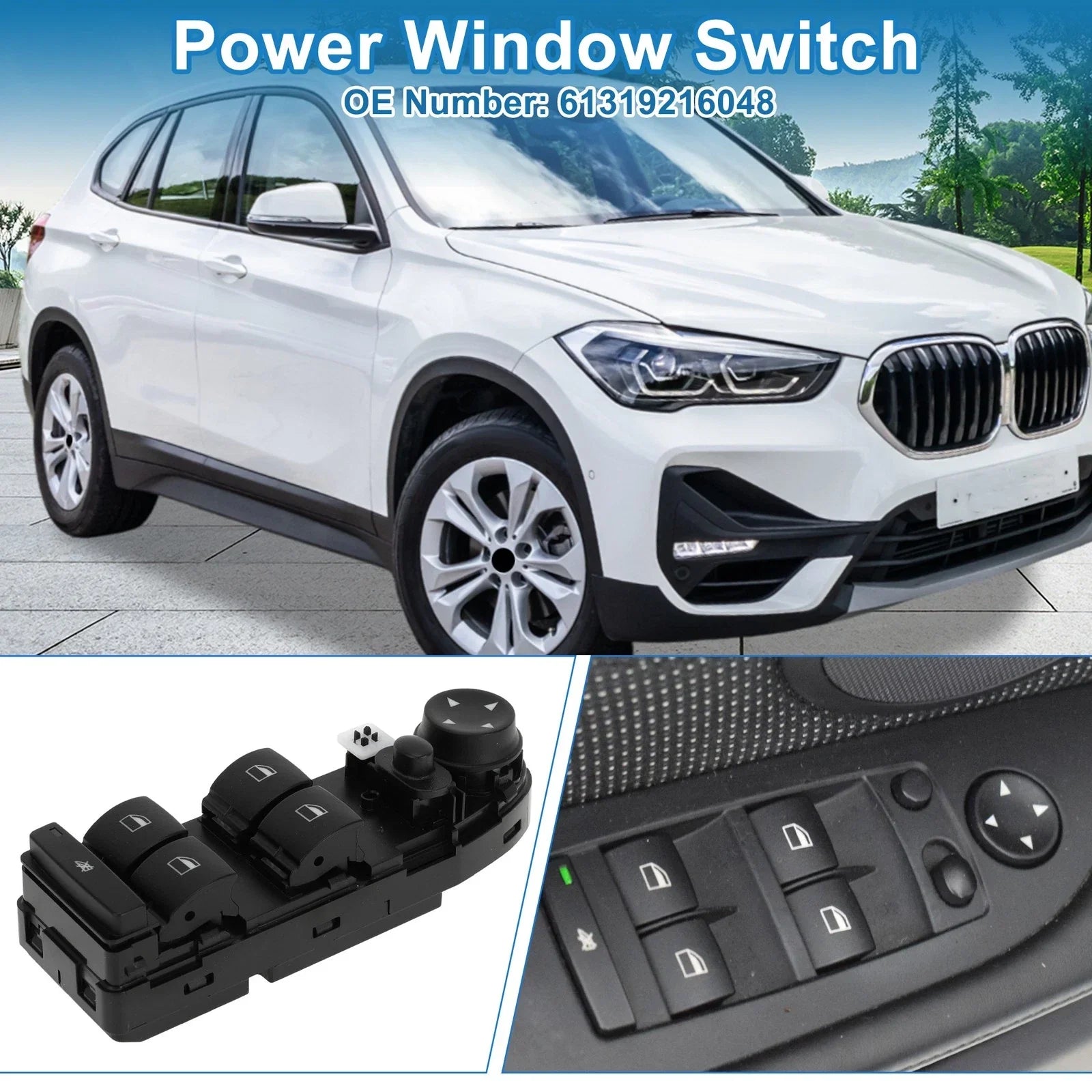 Power Window Switch 2.0L L4 for BMW X1 xDrive28i (2012-2012)