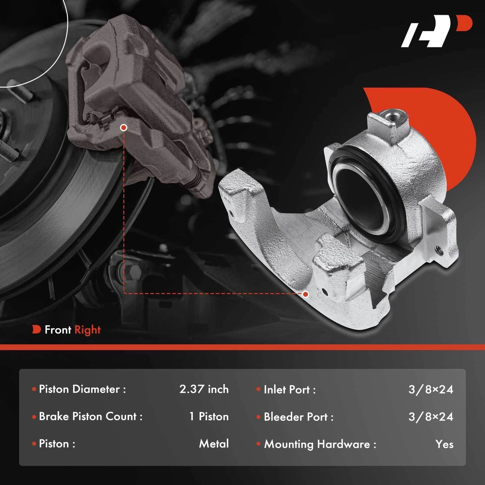 Front Right Disc Brake Caliper for Ford Mustang Ranchero Mercury Comet