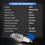 Set of 4 Ceramic Iridium Spark Plugs for Kawasaki KFX80 (2003–2006) 6422