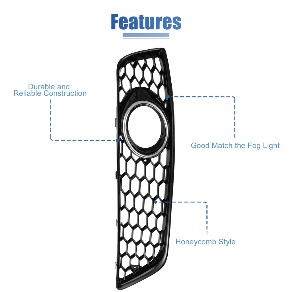 Pair P0807682J Fog Light Grille Covers for Audi A3 8P (2009–2013)
