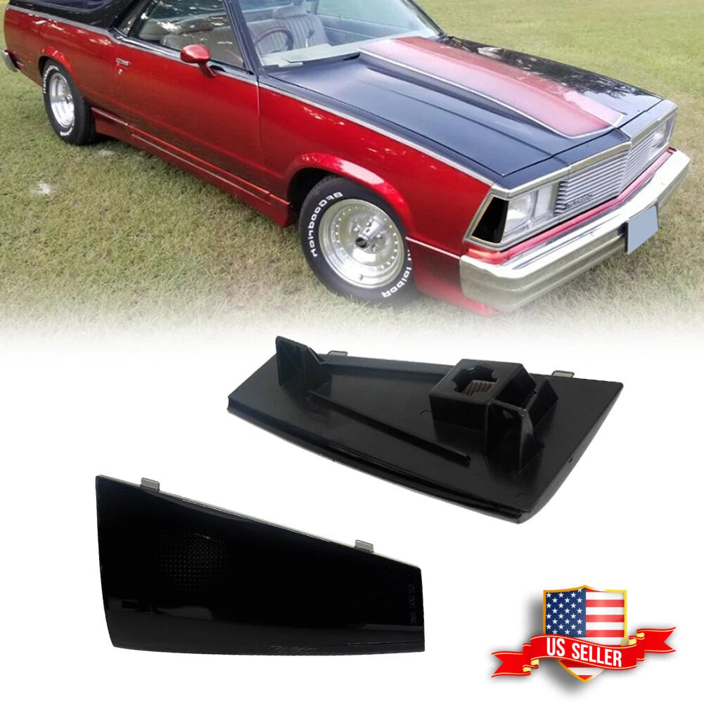 2X Smoked Lens Front Side Marker Lights for Chevrolet El Camino Malibu (1980–1981)