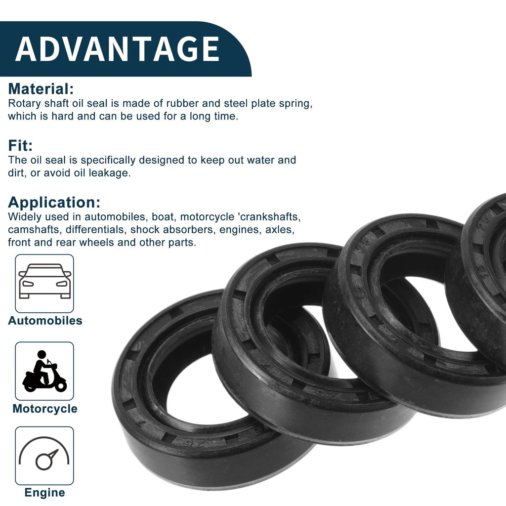Set of 5 Oil Seal Rotary Shaft Seal NBR Rubber 16x25x7mm