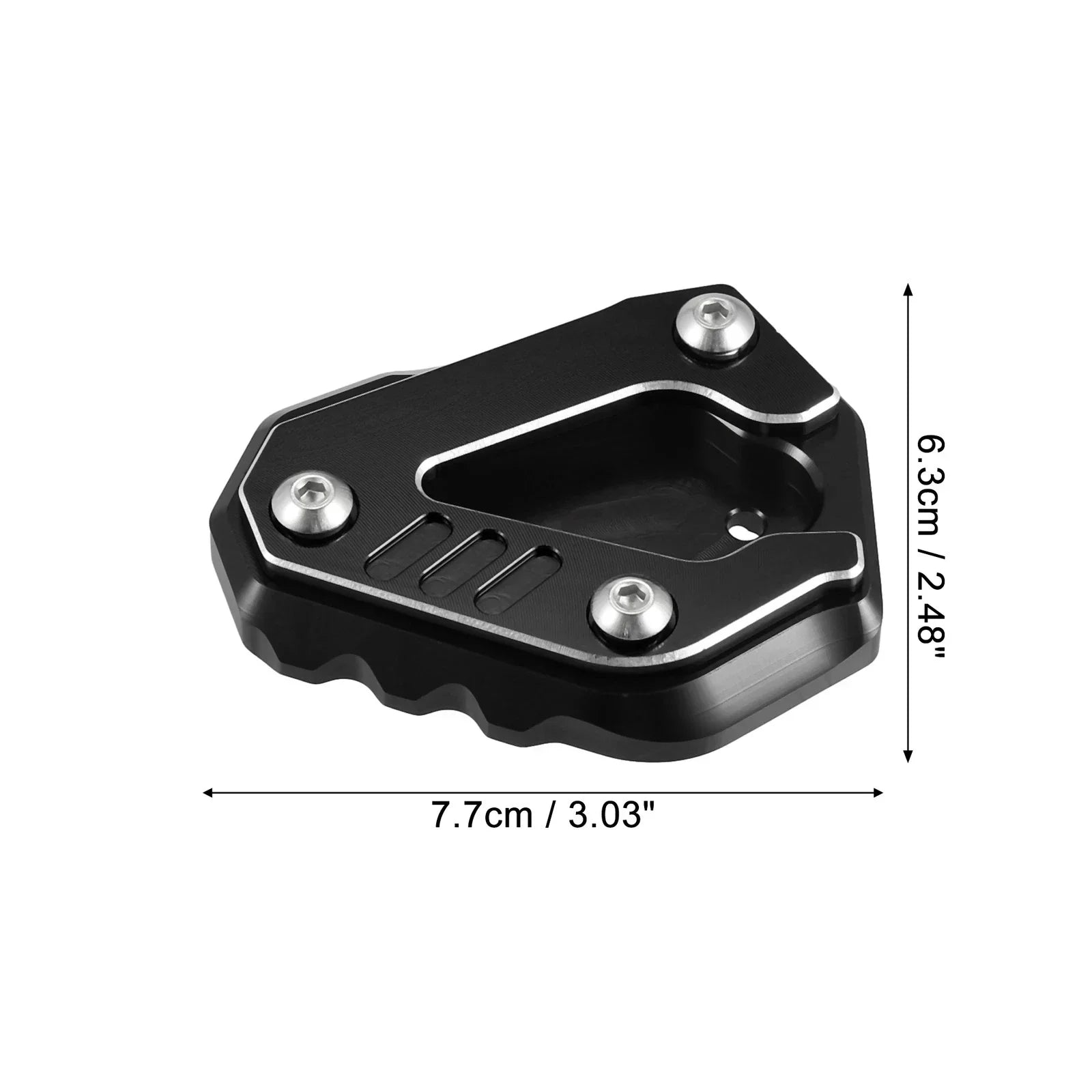 1 Set Aluminum Black Motorcycle Kickstand Pad for BMW S1000RR (2019 - 2023)