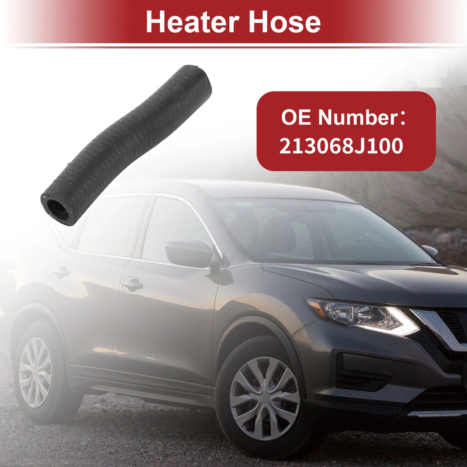 Heater Hose for Nissan Altima (2002–2007) No. 213068J100 Rubber Black
