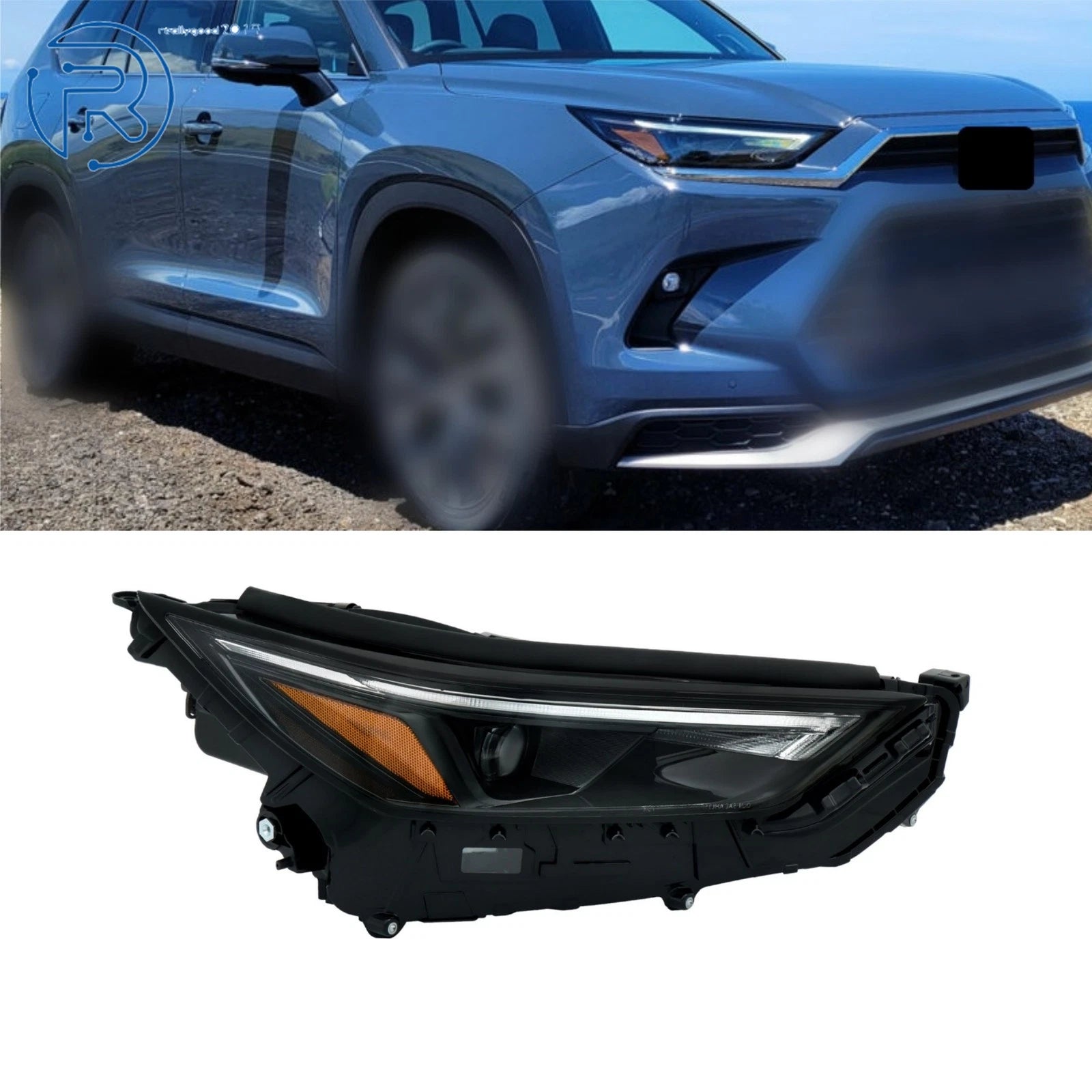 Passenger Side Headlight w/DRL for Toyota Grand Highlander Limited/Platinum (2024)