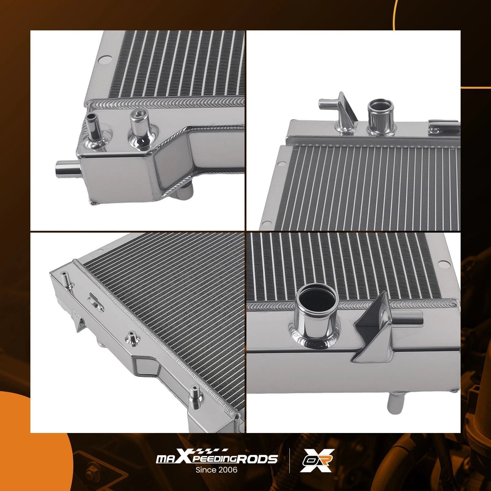 3 Row Radiator for Ford Mustang (2005–2013) Manual Transmission Cross Flow