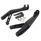 Black Passenger Footpegs Footrest Bracket for Yamaha YZF R1 R1S R1M (2015–2024)