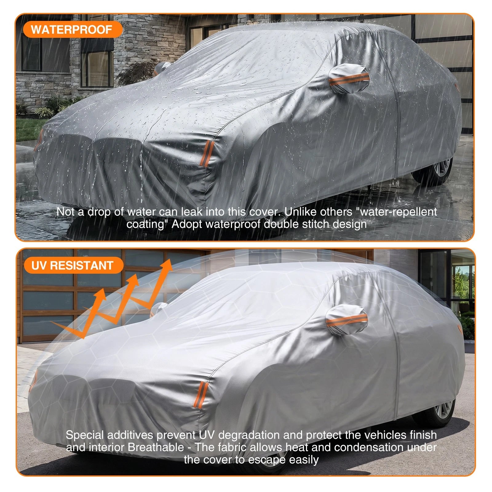 Full Car Cover for Audi Cabriolet (183'' L) Waterproof UV Resistant