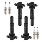 Set of 4 Ignition Coil Pack & Iridium Spark Plug for Hyundai Kia (2011–2020)