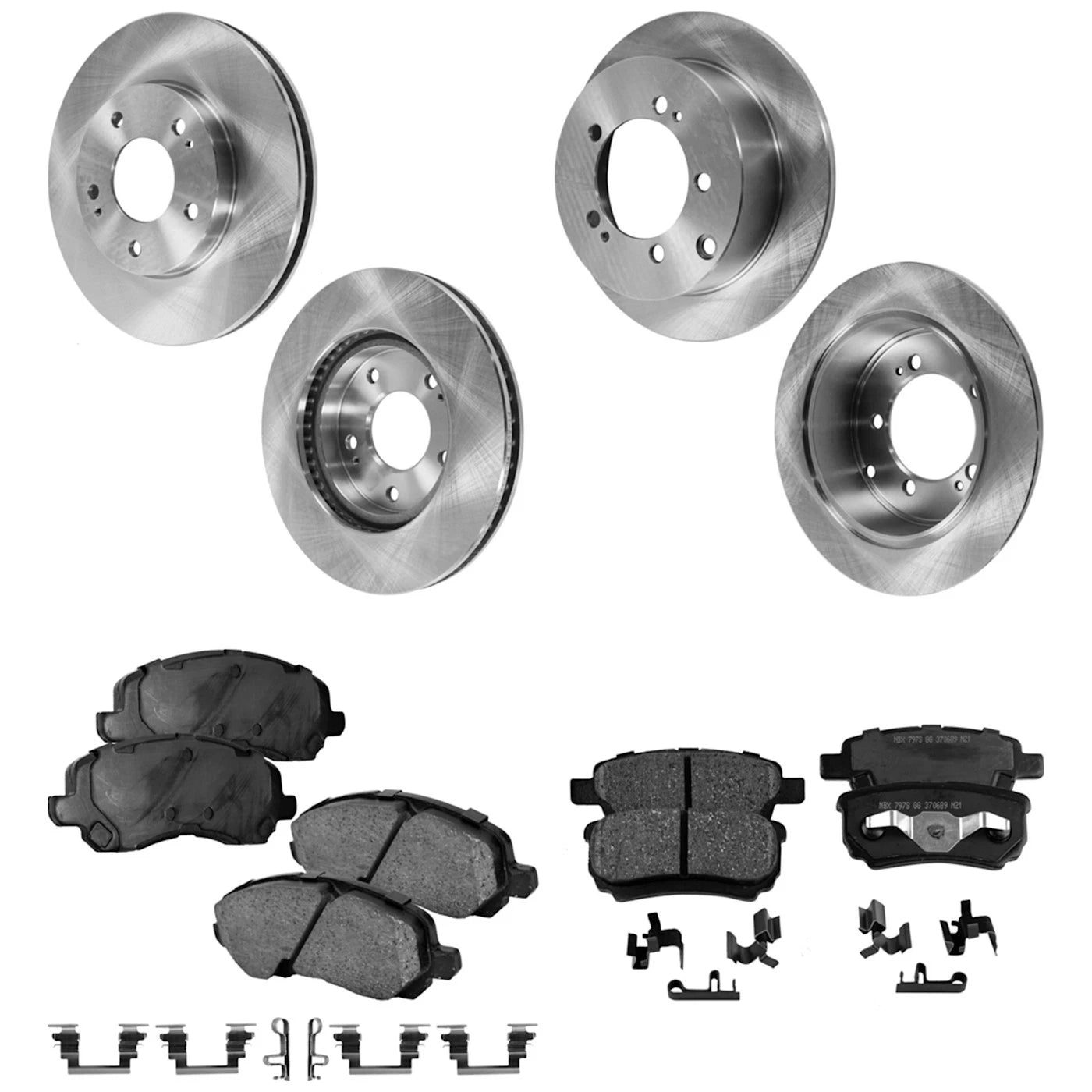 Brake Disc Rotors and Pads Kit for Mitsubishi Lancer (2004–2006)