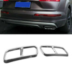 Dual Muffler Tip Cover Trim for Audi Q7 (2016–2019) - Silver