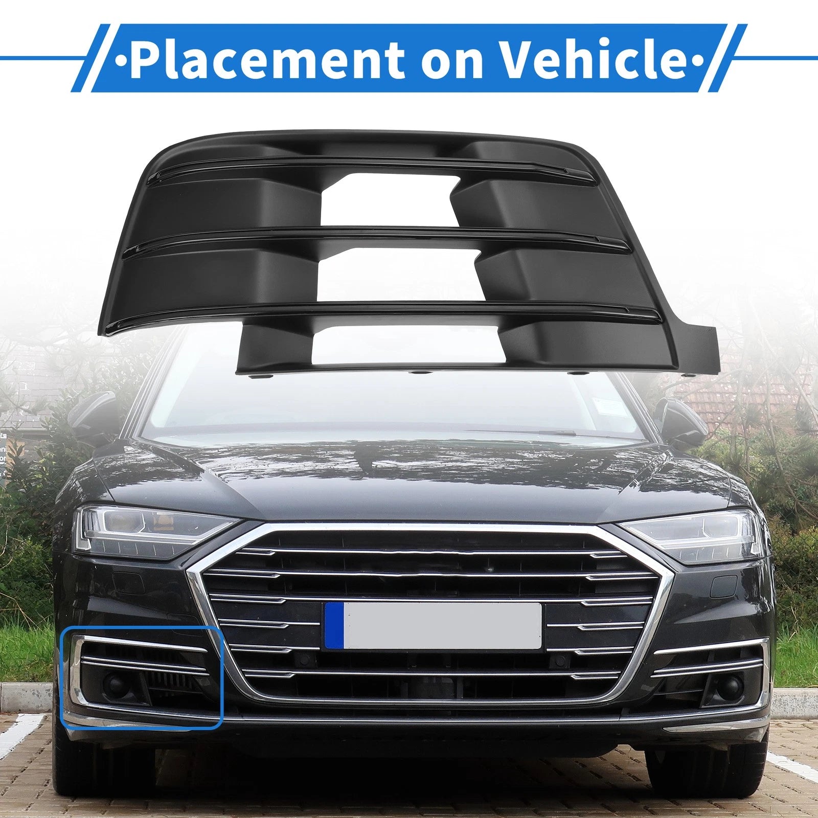 1pc Fog Light Grill for Audi Q7 S-Line (2016–2019) No. 4M0807682D