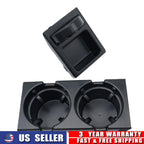 Set of 2 Black Cup Holder + Coin Holder for BMW 328i 325i 323i 330i (2012–2015)