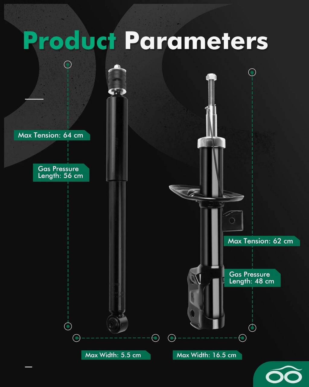 Full Set of Shocks Struts for Honda Fit (2007–2008)
