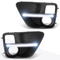 Clear Front Bumper LED DRL Strip Fog Light Bezel for Subaru WRX/STI (2015–2017)