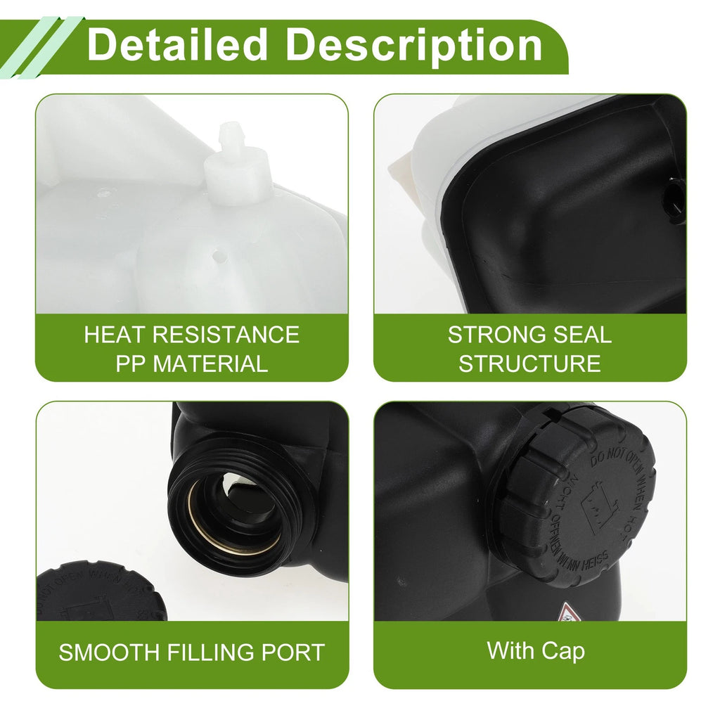 Coolant Expansion Overflow Tank w/ Cap No. 2115000049 for Mercedes-Benz E320 E350 (1996–2009)